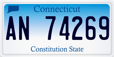 CT license plate AN74269