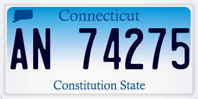 CT license plate AN74275