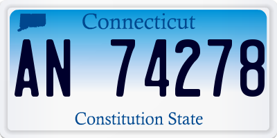 CT license plate AN74278