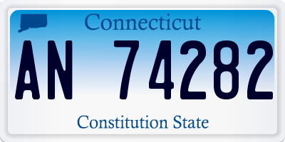 CT license plate AN74282