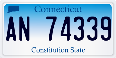 CT license plate AN74339