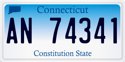 CT license plate AN74341
