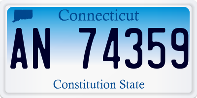 CT license plate AN74359