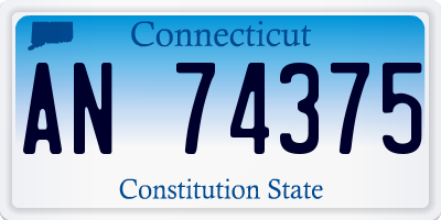 CT license plate AN74375