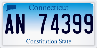 CT license plate AN74399