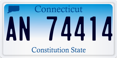 CT license plate AN74414