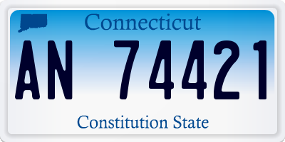 CT license plate AN74421