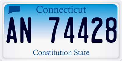 CT license plate AN74428
