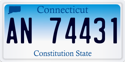 CT license plate AN74431