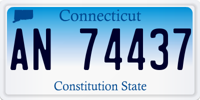 CT license plate AN74437