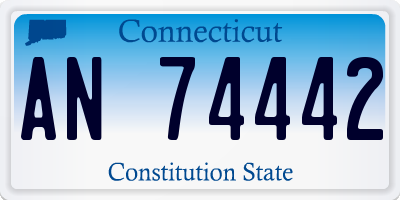 CT license plate AN74442