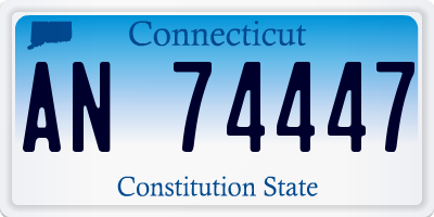 CT license plate AN74447