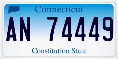 CT license plate AN74449