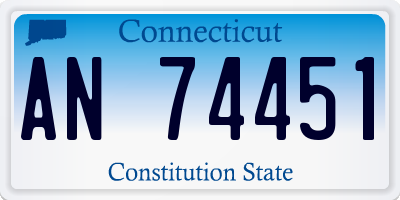 CT license plate AN74451