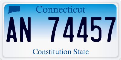 CT license plate AN74457