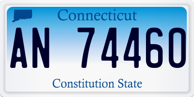 CT license plate AN74460