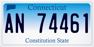 CT license plate AN74461