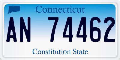 CT license plate AN74462