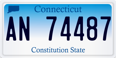 CT license plate AN74487