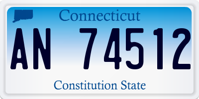 CT license plate AN74512