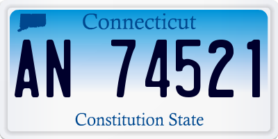 CT license plate AN74521