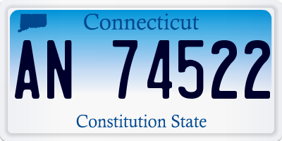 CT license plate AN74522