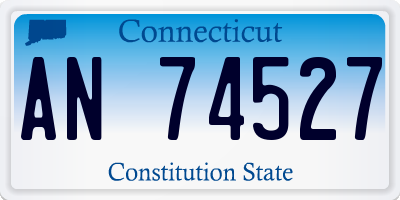 CT license plate AN74527