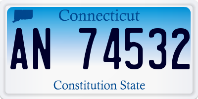 CT license plate AN74532