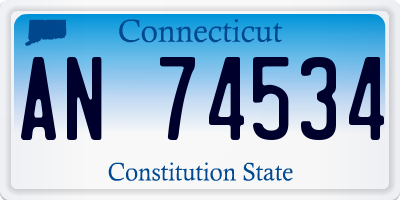 CT license plate AN74534