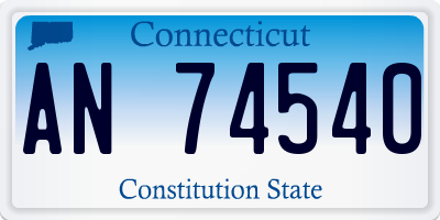 CT license plate AN74540