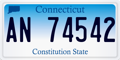 CT license plate AN74542