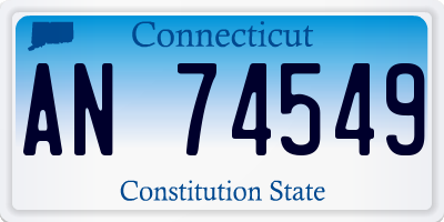 CT license plate AN74549
