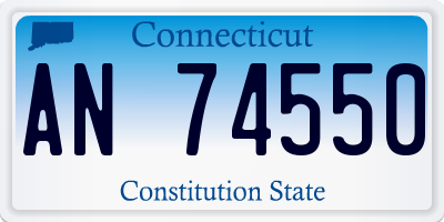 CT license plate AN74550