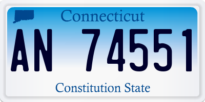 CT license plate AN74551