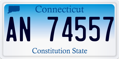 CT license plate AN74557
