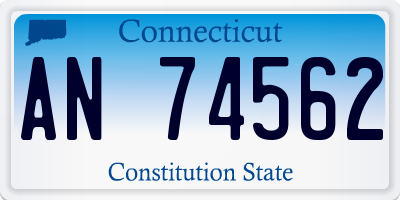 CT license plate AN74562