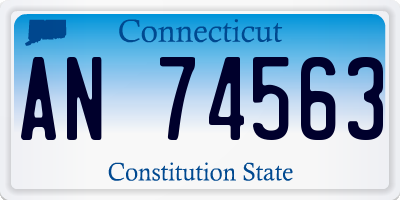 CT license plate AN74563