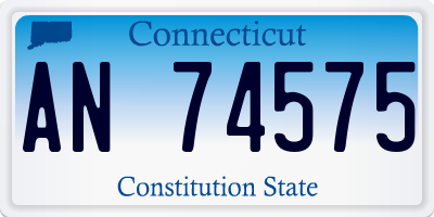 CT license plate AN74575