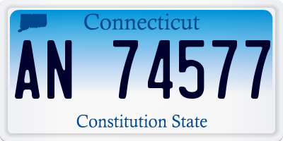 CT license plate AN74577