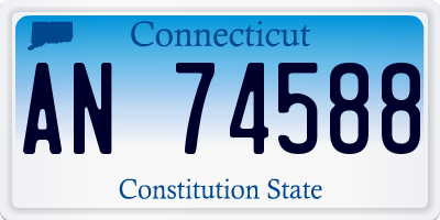 CT license plate AN74588