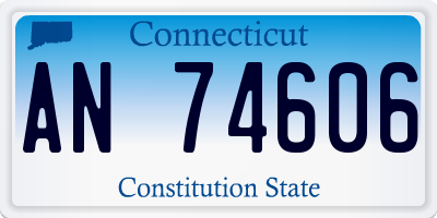 CT license plate AN74606