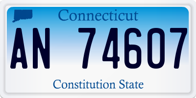 CT license plate AN74607