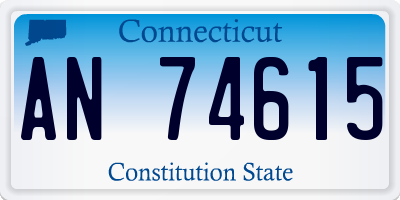 CT license plate AN74615