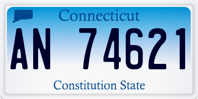 CT license plate AN74621