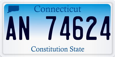 CT license plate AN74624