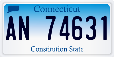 CT license plate AN74631