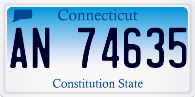 CT license plate AN74635