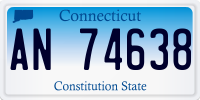 CT license plate AN74638