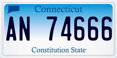 CT license plate AN74666