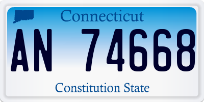 CT license plate AN74668
